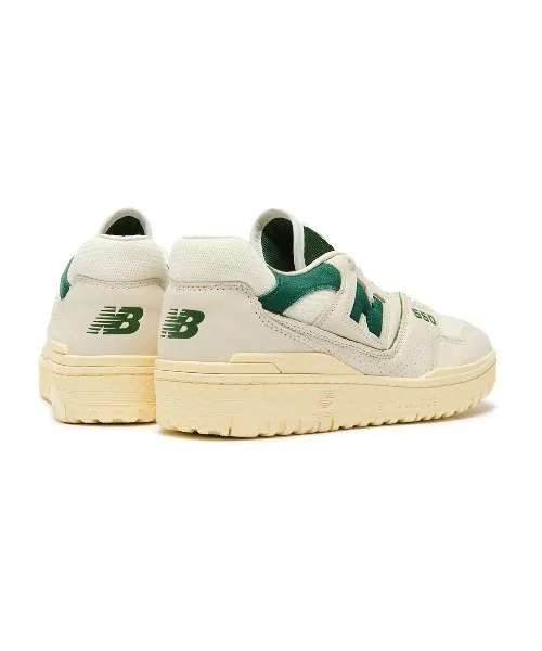 Мужские кроссовки из натуральной кожи New Balance 550 бежевые — фото 2