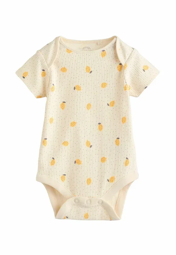 Боди хлопковое Regular fit - 5 pack short sleeve - body Next, Yellow Lemons, желтый — фото 3