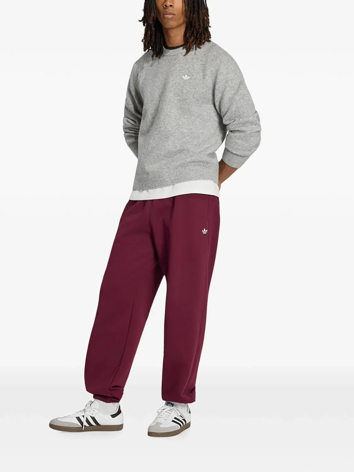Спортивные штаны с вышитым логотипом Adidas, красный