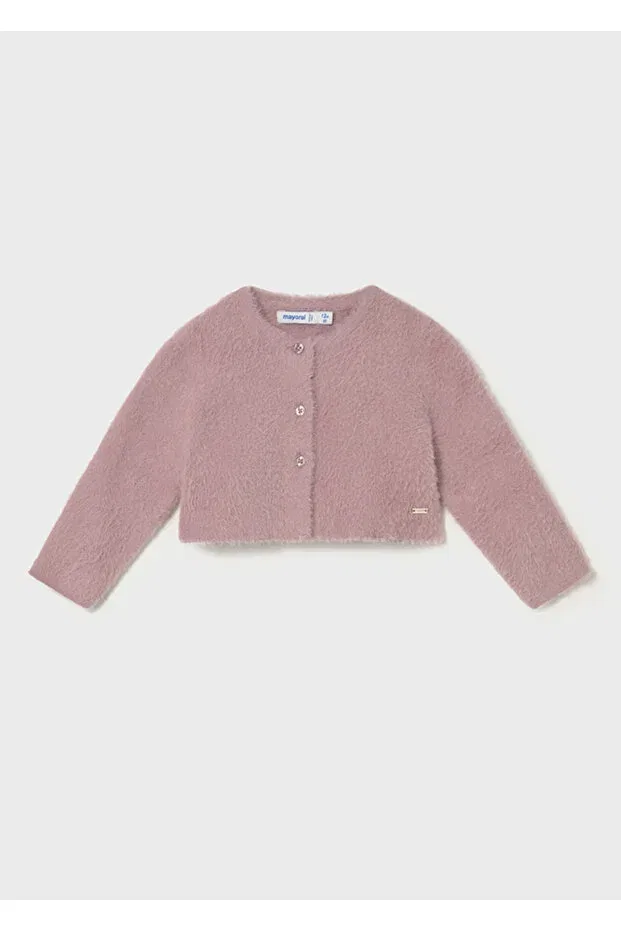Детский кардиган для девочек с принтом Furry Cardigan 2357 Mayoral, Pink