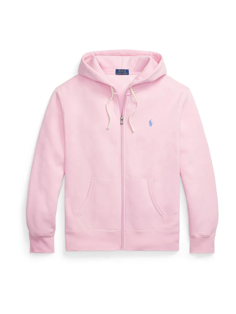 Худи на молнии Polo Ralph Lauren пастельно-розового цвета