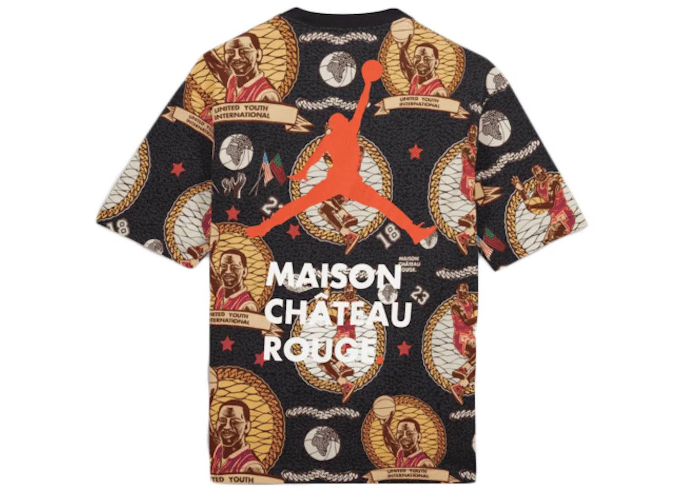 Мужская футболка с принтом Jordan x Maison Chateau Rouge T-Shirt, Black — фото 2
