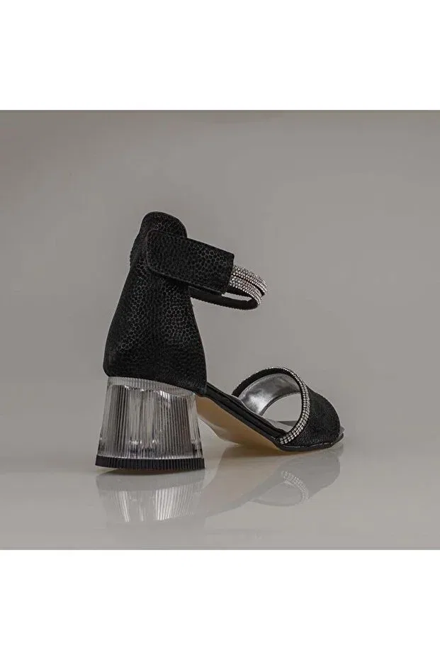 Детские классические туфли для девочек с принтом Black Stone Trend Adımlar, Black — фото 4