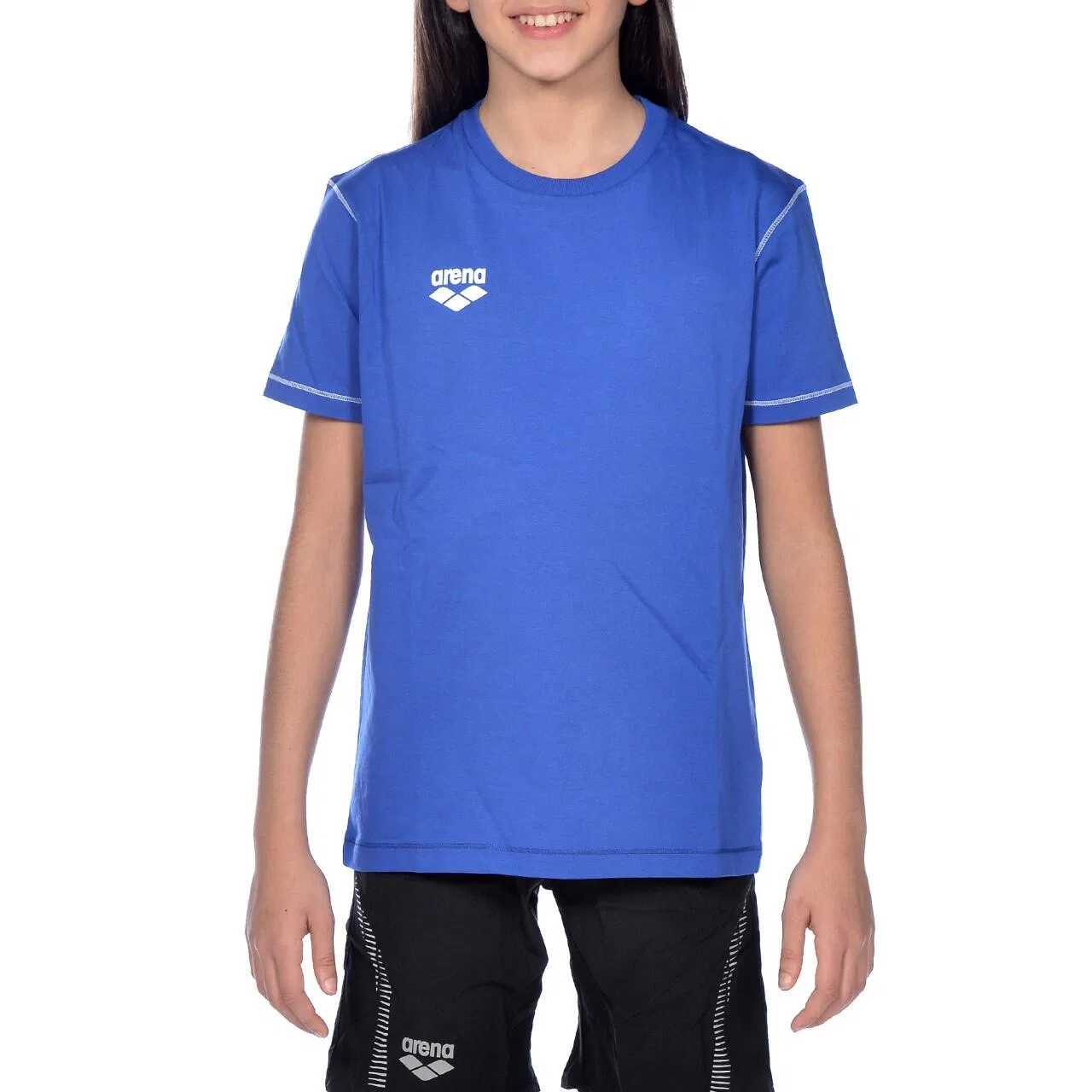 Детская футболка с коротким рукавом Arena Team Line SS Tee, Цвет: Blau — фото 3