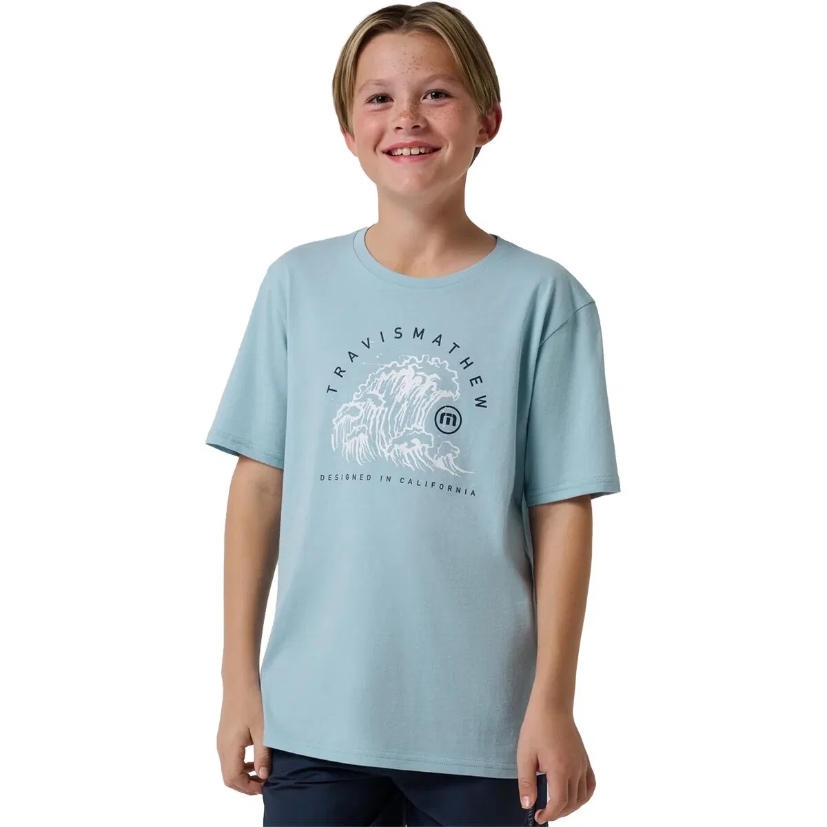 Детская футболка с принтом Surf City Shirt Travismathew, Forget Me Not