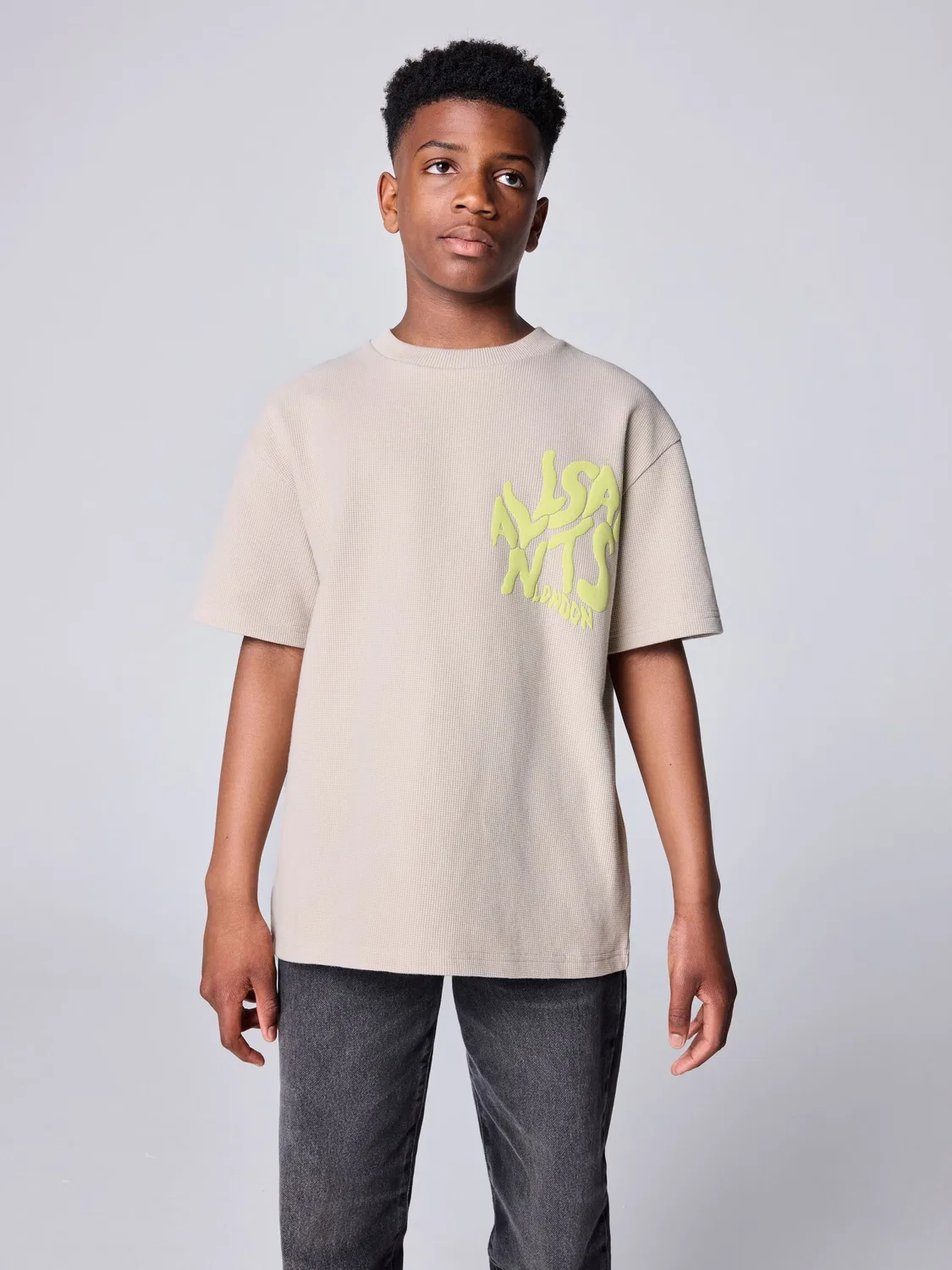 Футболка с логотипом All Saints Orlando Oversized Crew smALLSAINTS, нейтральный
