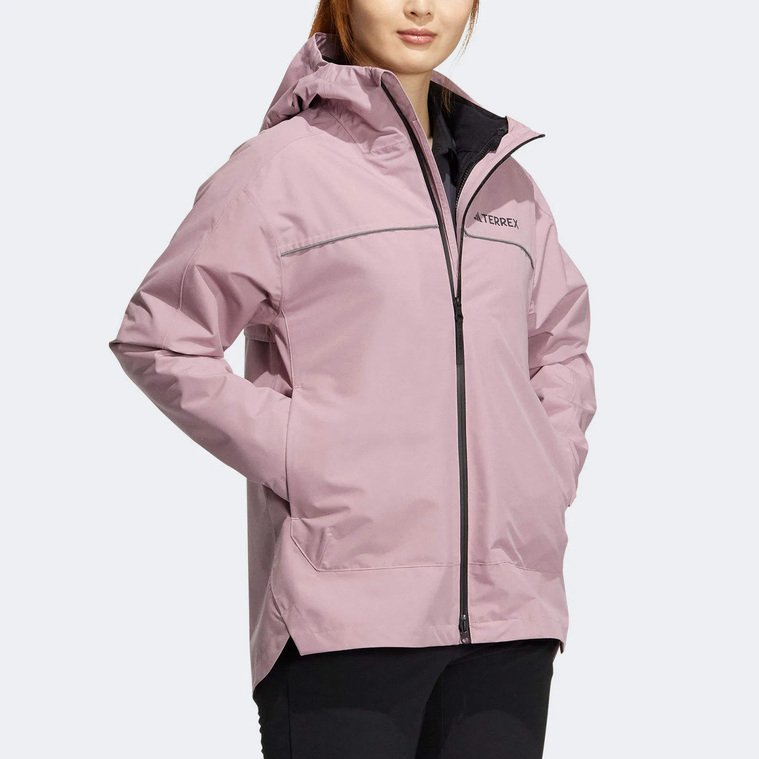 Женская ветровка с капюшоном Magical Purple Pink Adidas, Magical Purple Pink — фото 4
