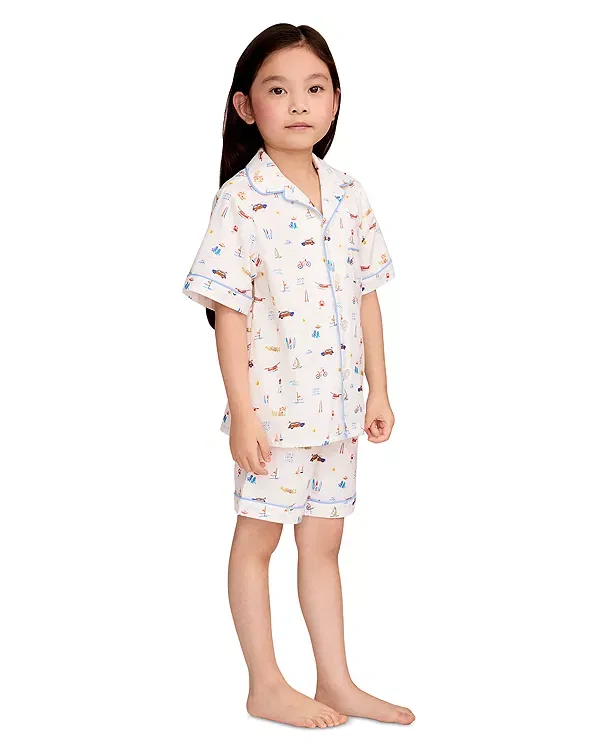 Детская пижама с коротким рукавом Classic Nostalgia Short Pajama Set Petite Plume, белый — фото 2