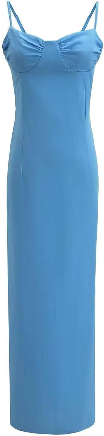 Женское платье мини с кружевом, Blue