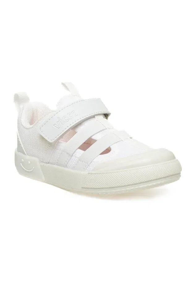 Детские кроссовки для девочек с подсветкой Momo Bebe Vicco, White/White