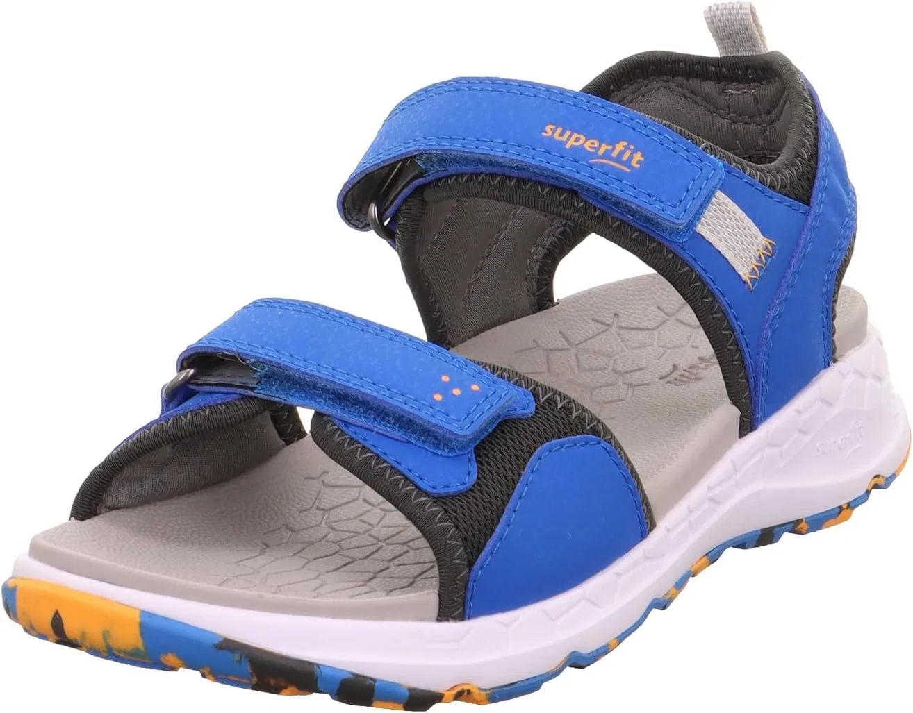 Детские сандалии для мальчиков с перекрестными ремешками Superfit, Blue Orange
