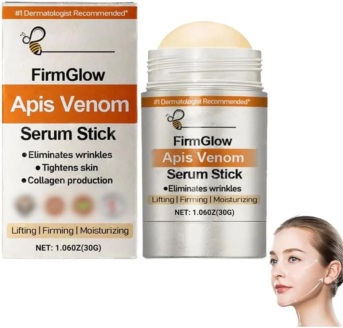 Сыворотка для лица укрепляющая ATTDX FirmGlow Apis Venom Serum Stick, Pelinuar, 1 шт, 30 г