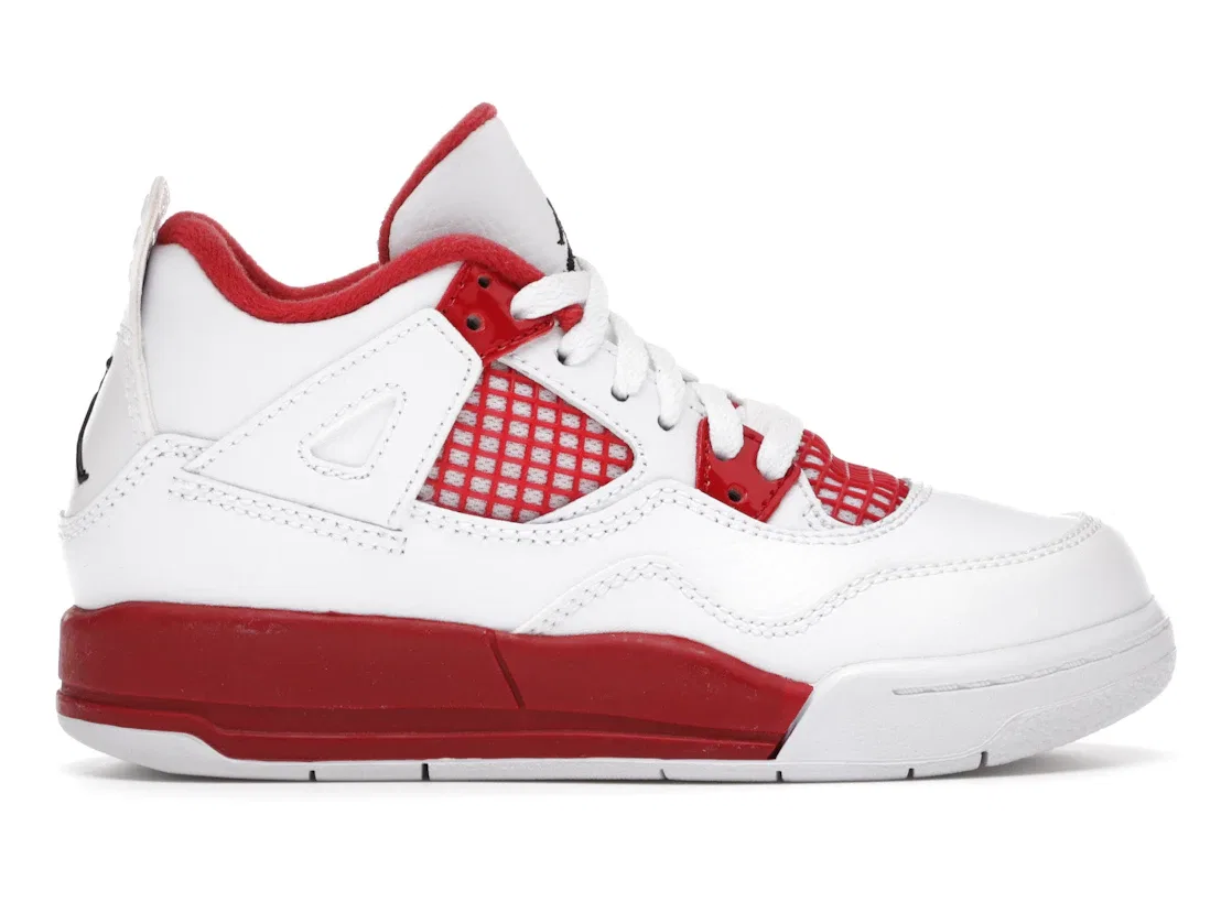 Детские кроссовки Lifestyle Jordan 4 Retro Alternate (PS) Jordan, White/Black-Gym Red