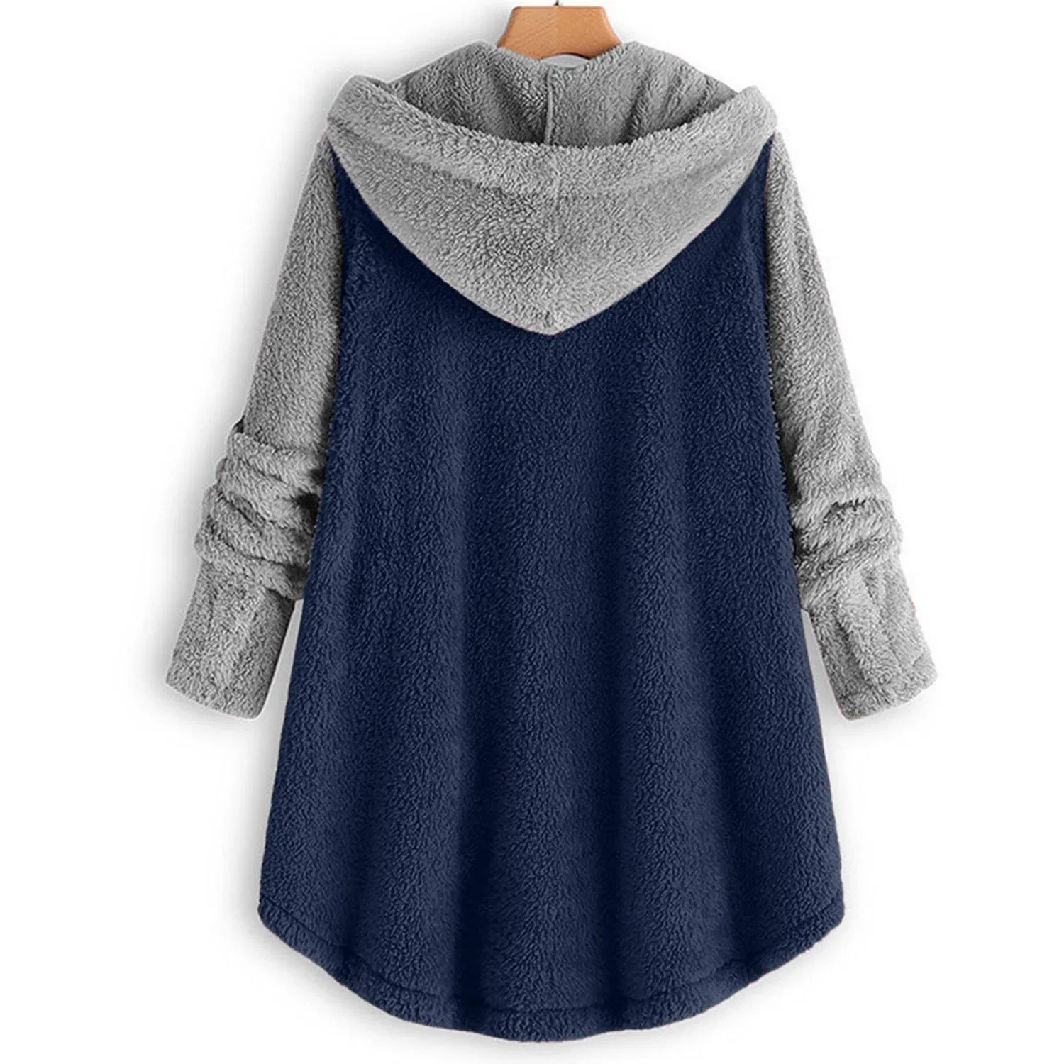 Женская куртка с капюшоном Oversized Winter Long Sleeve, 20 — фото 4