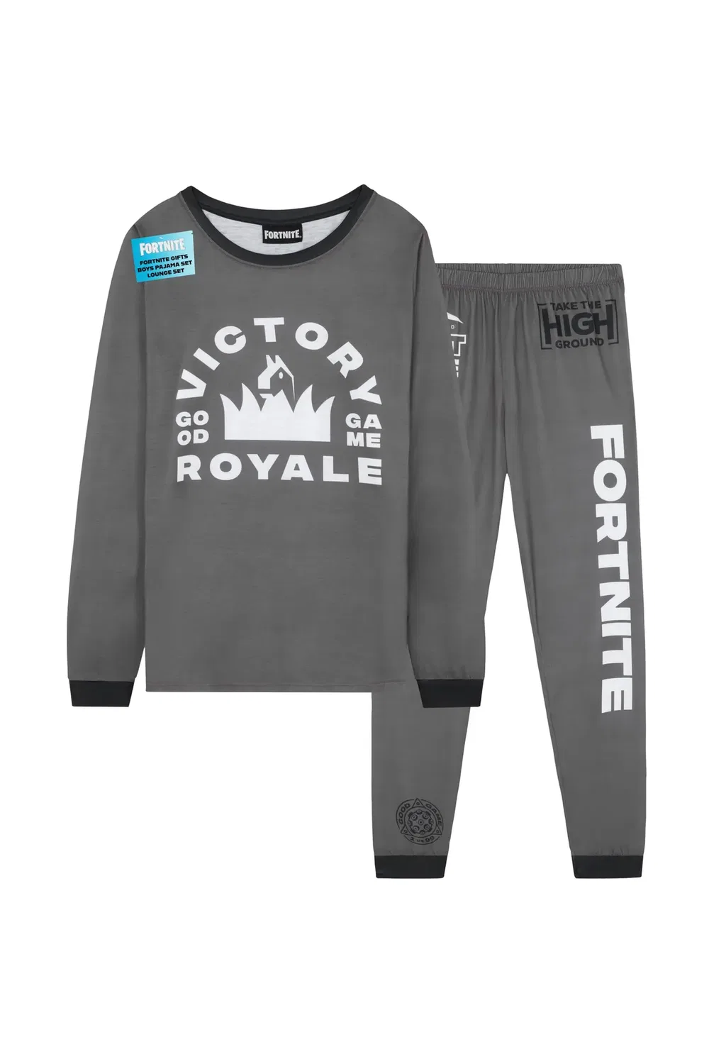 Комплект пижамы с длинным рукавом Fortnite, Grey
