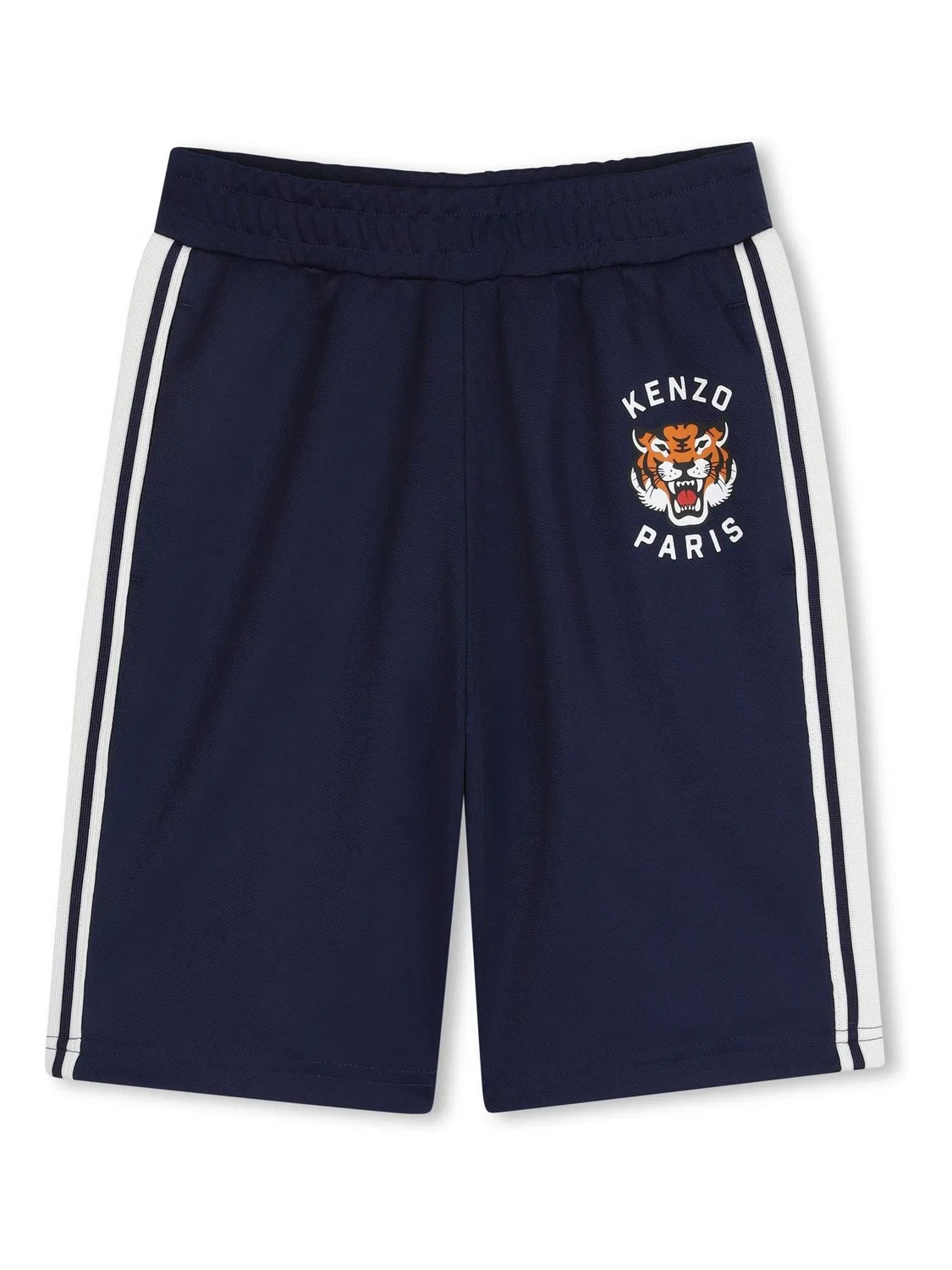 Бермуды из пике с боковыми полосками, Kenzo Kids, синий
