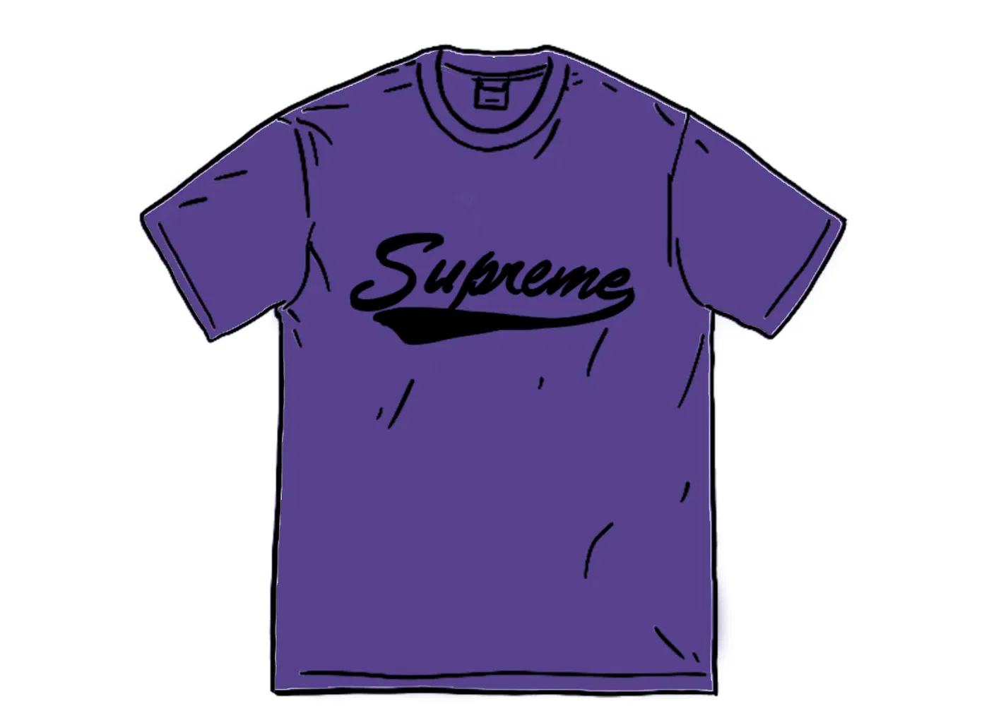 Мужская футболка с принтом Supreme S/S Top, Purple