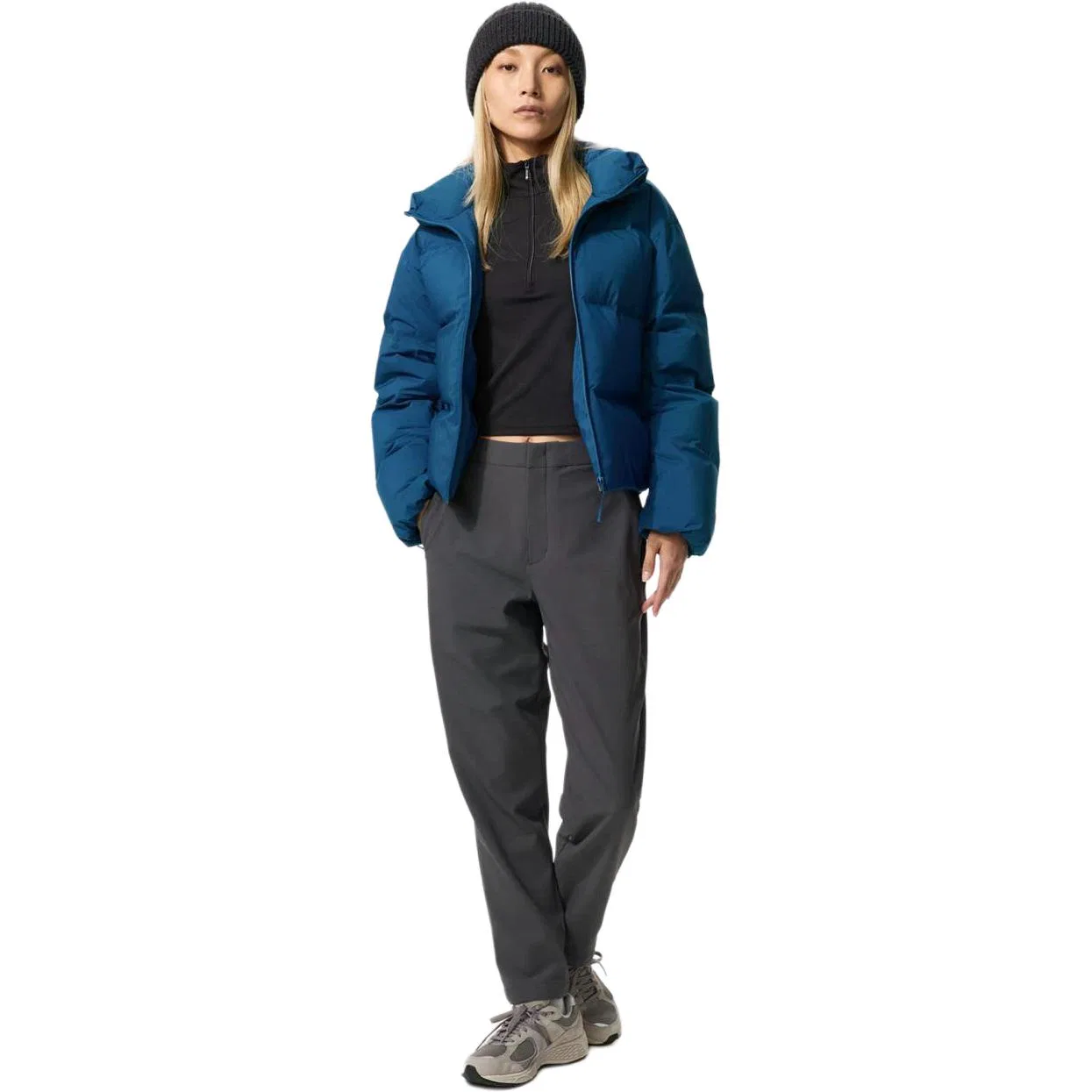Женские повседневные брюки прямого кроя UNIQLO, Dark Gray