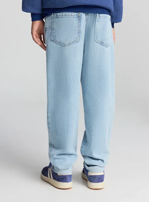 Брюки из денима Jogger con strappi Terranova, Blu Denim Chiaro, синий — фото 3