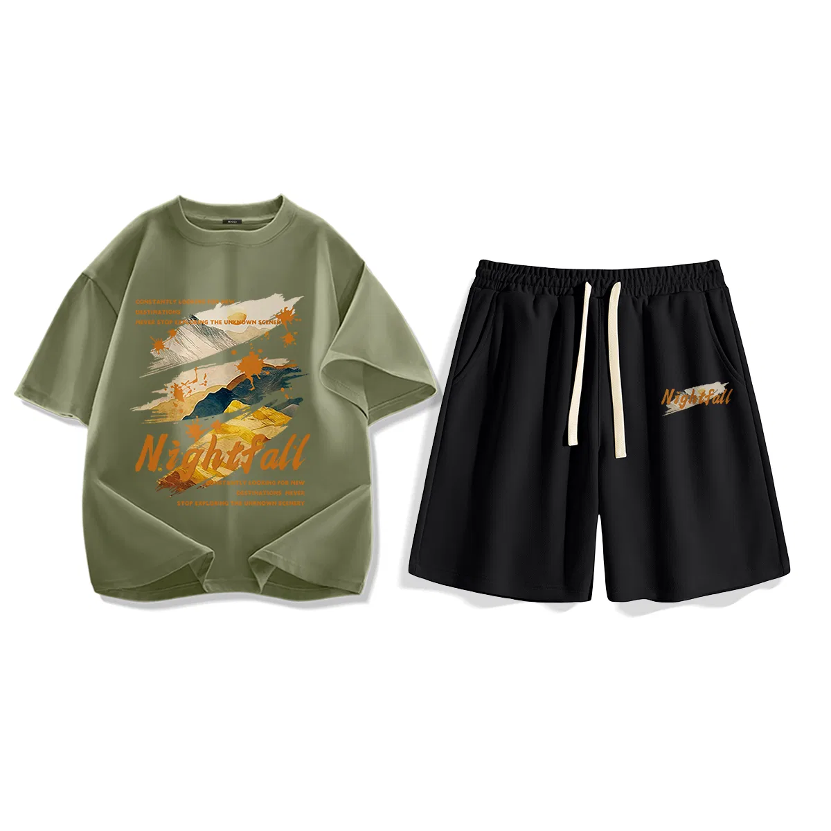 Детский спортивный комплект из двух предметов MINISO, Palm Green + Black