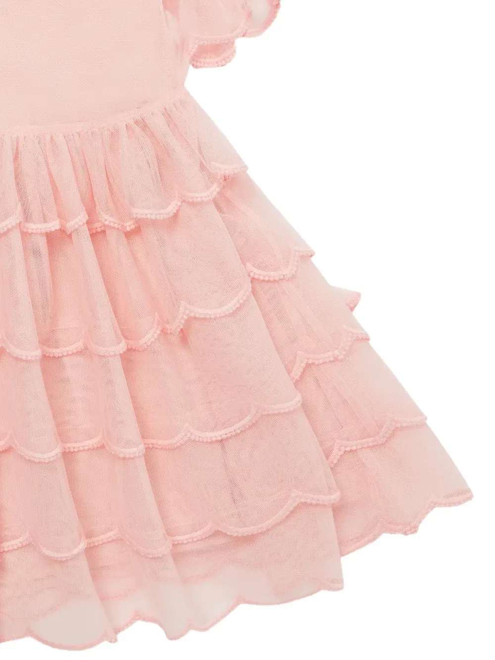 Платье с оборками и многоярусными юбками Stella McCartney Kids, розовый — фото 4