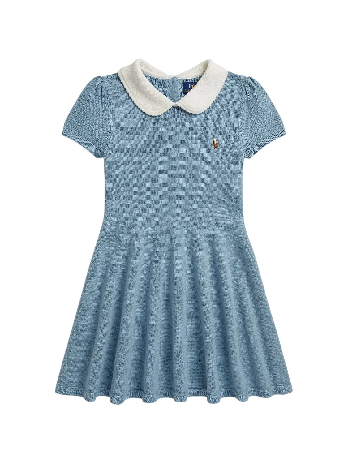 Платье Polo Pony с воротником Питер Пэн Polo Ralph Lauren Kids, синий