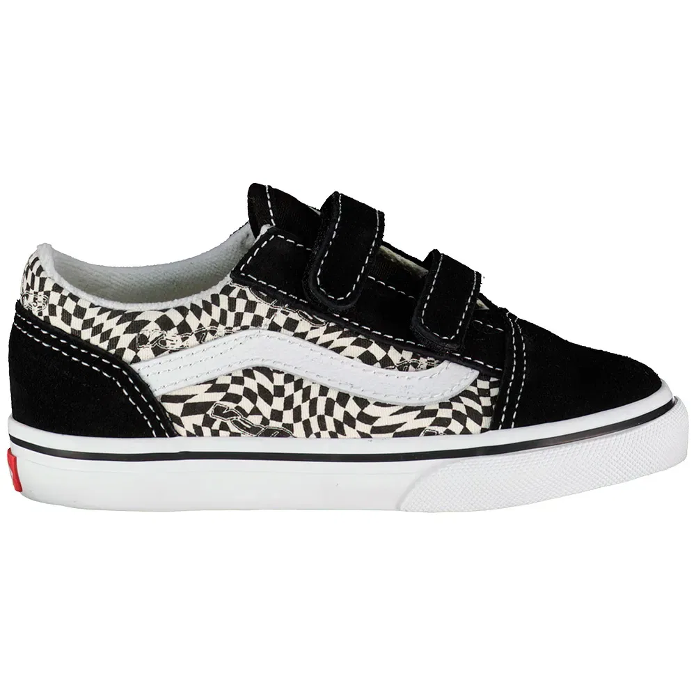 Детские кроссовки для девочек с липучками Old Skool V Vans, Black