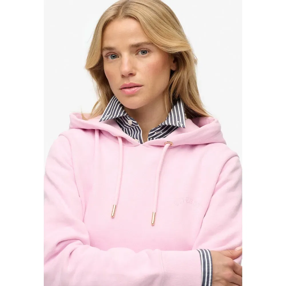 Худи Essential Logo Embroidered Superdry, розовый — фото 3