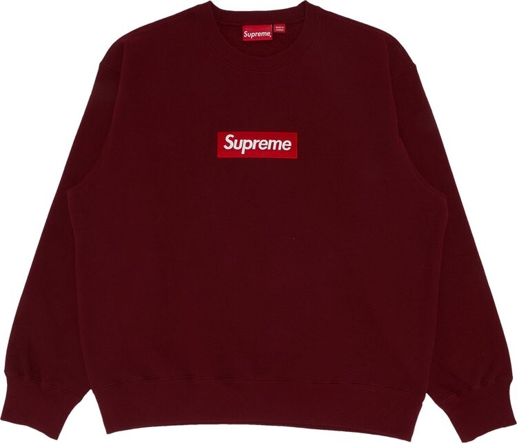 

Толстовка Supreme Box Logo Crewneck 'Cardinal', красный