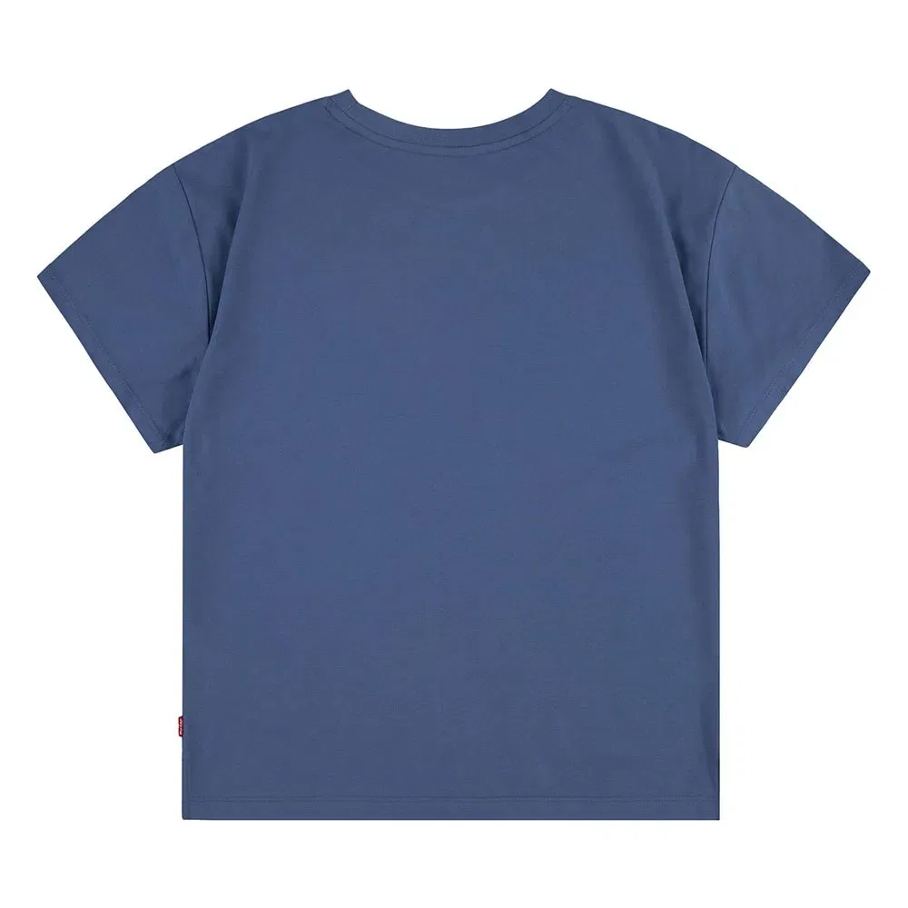 Детская футболка для девочек с принтом Collegiate Oversized Levi's, Blue — фото 2