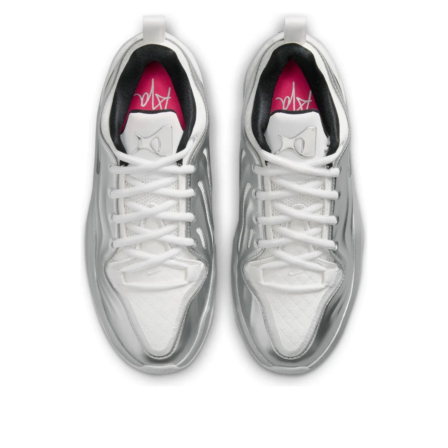 Детские кроссовки с синтетическим верхом A'Two 'WNBA All-Star' Nike, Peak White/Black/Metallic Silver — фото 3