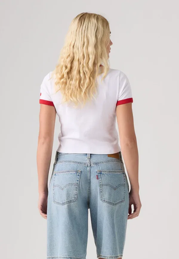 Футболка с принтом "футбольный рингер" Levi'S, белый/красный — фото 3
