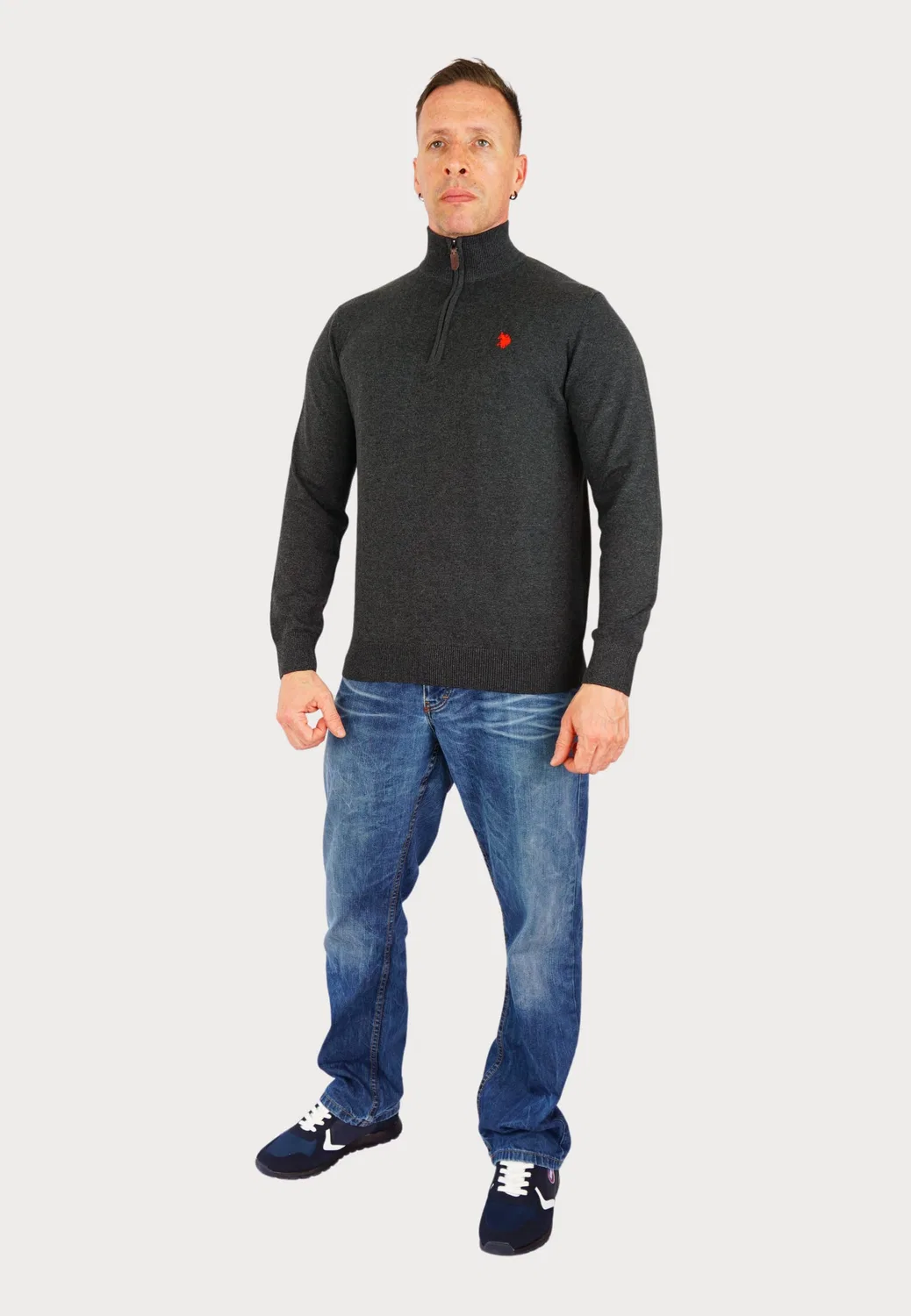 Свитшот с длинным рукавом U.S. Polo Assn., серый