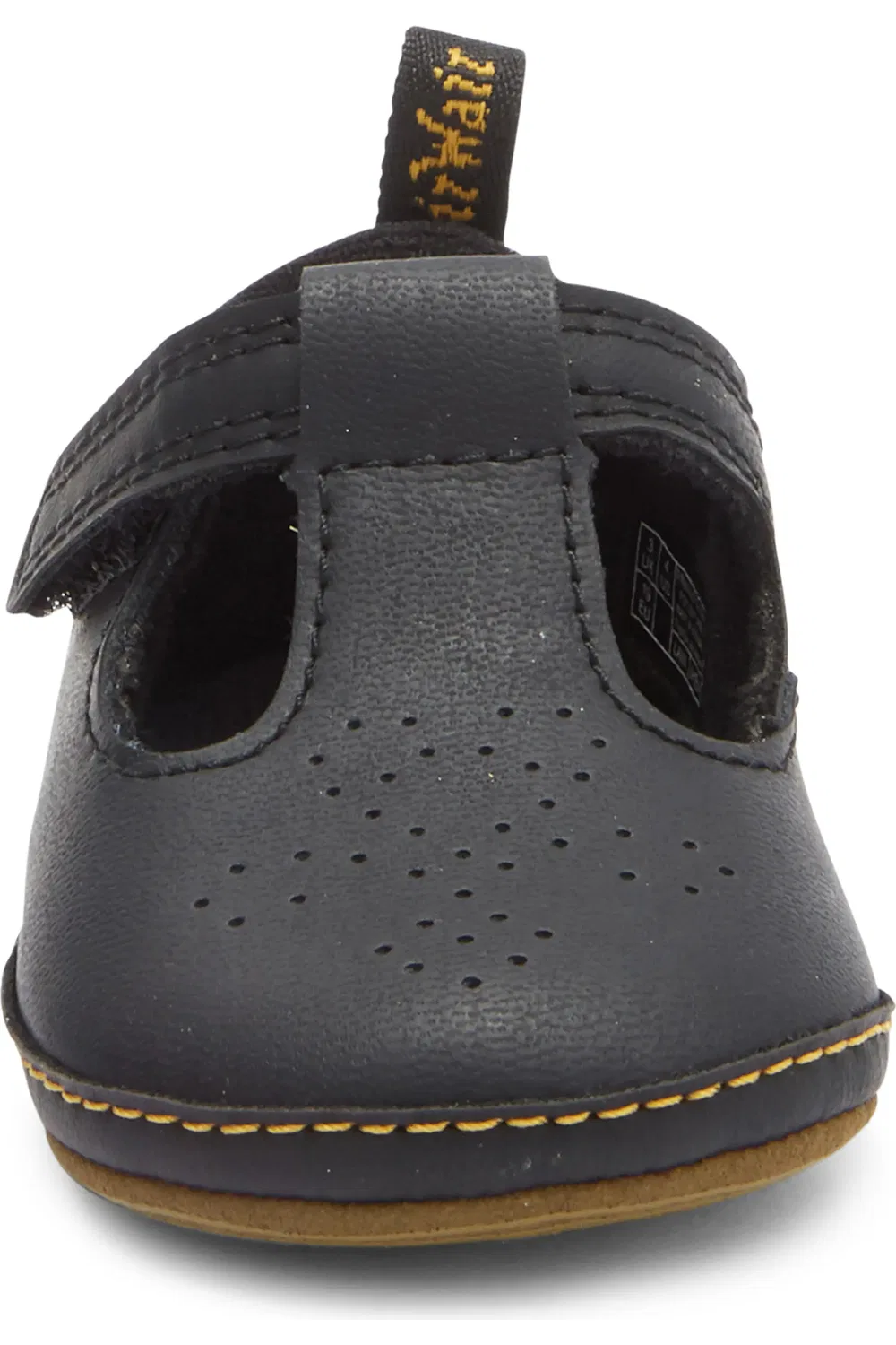 Детские туфли Dr. Martens Polley, мэри-джейн с перфорацией, черный — фото 4