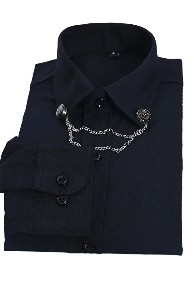 Детская рубашка с длинным рукавом Ceocuk, Black