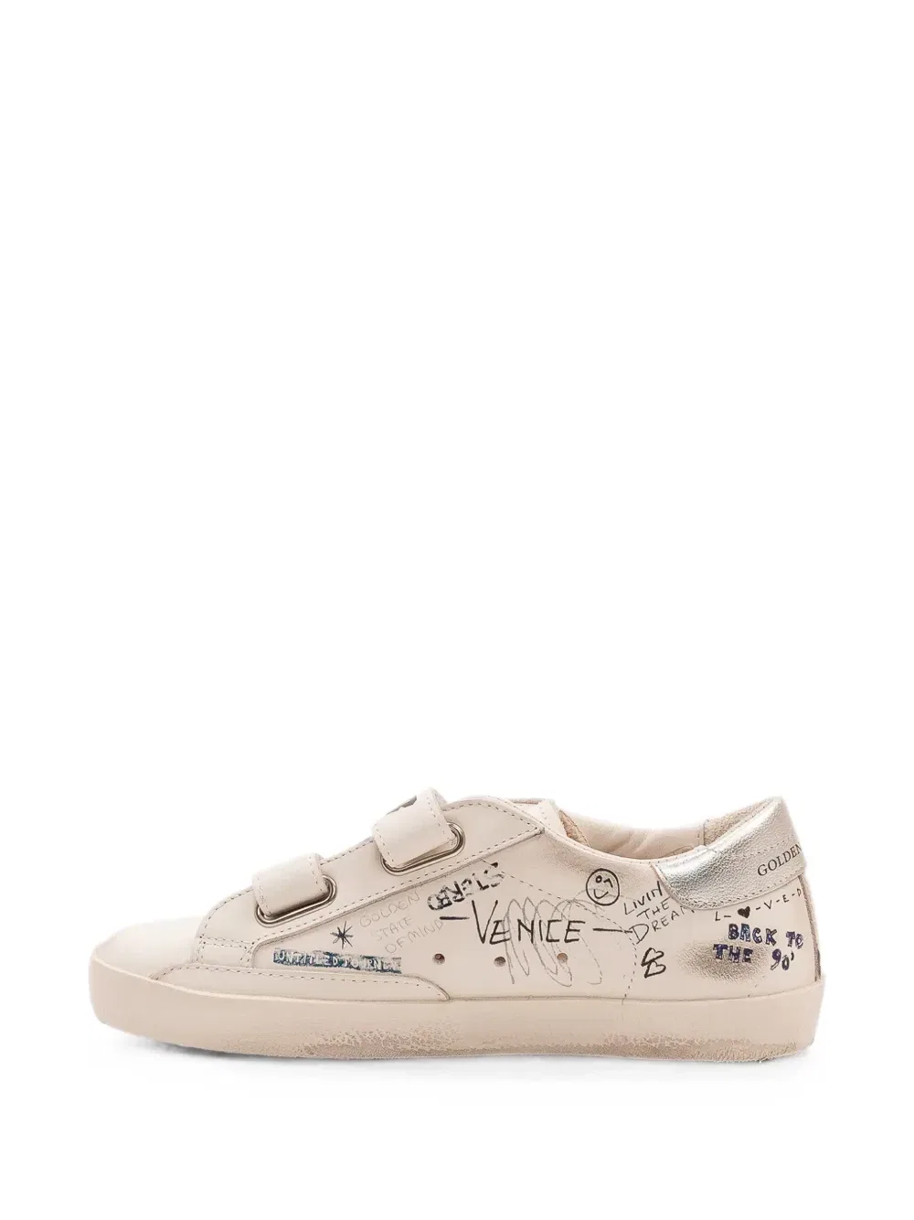 Кеды Old School Golden Goose Kids, бежевый — фото 2