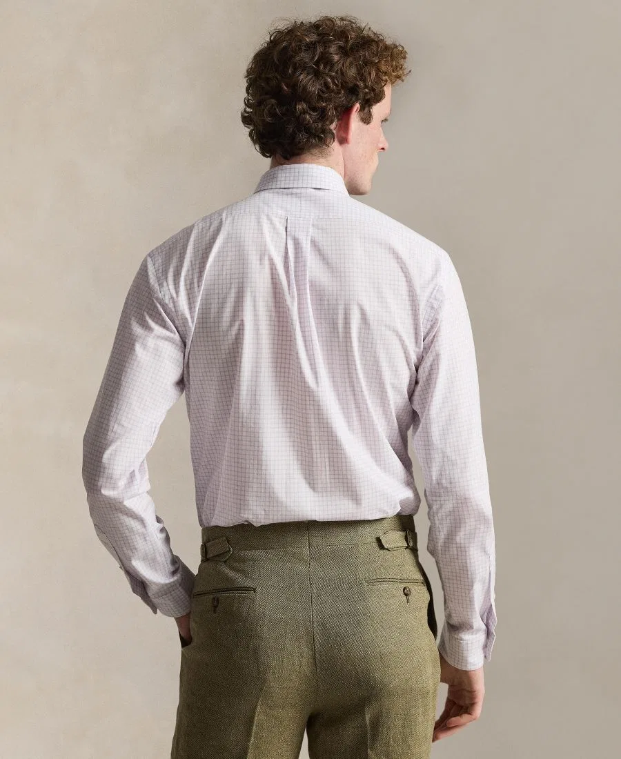 Классическая рубашка Polo Ralph Lauren, Powder Purple White — фото 4