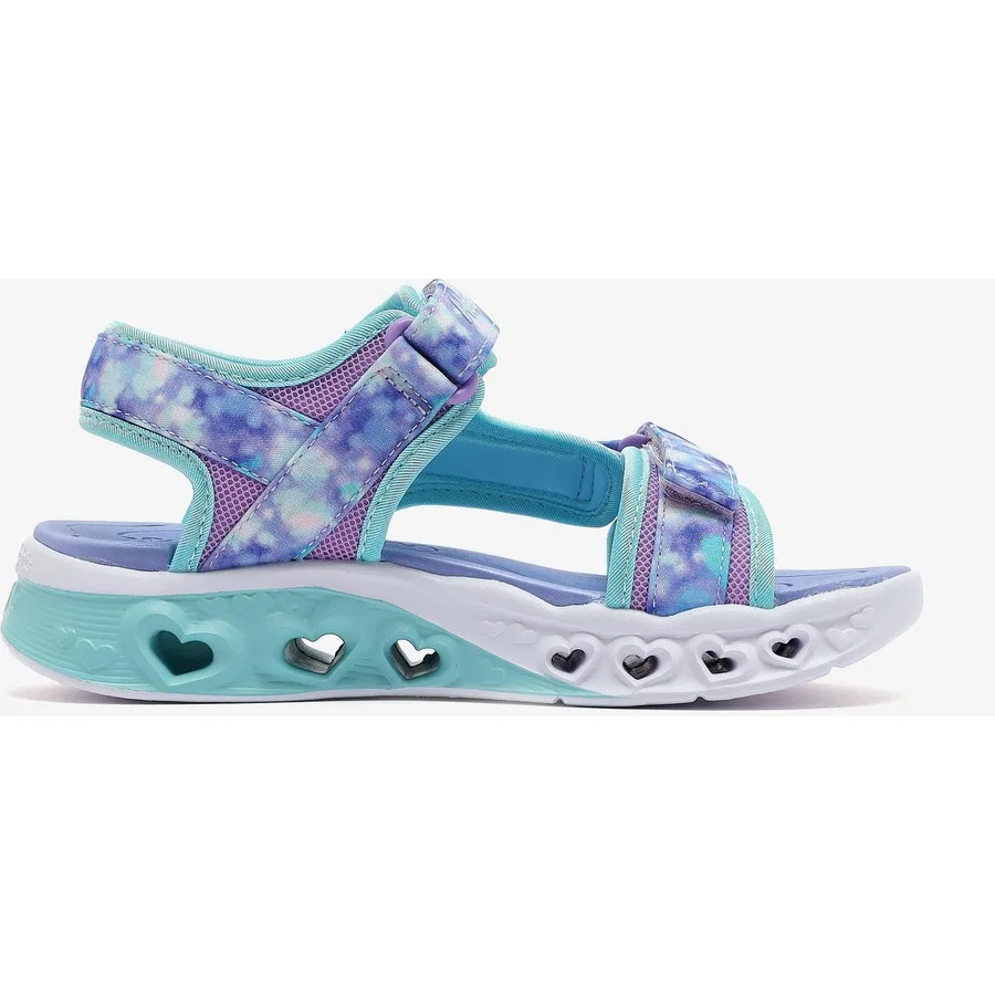 Сандалии с подсветкой Flutter Hearts Sandal-Blurry Love Skechers, Фиолетово-синий — фото 3