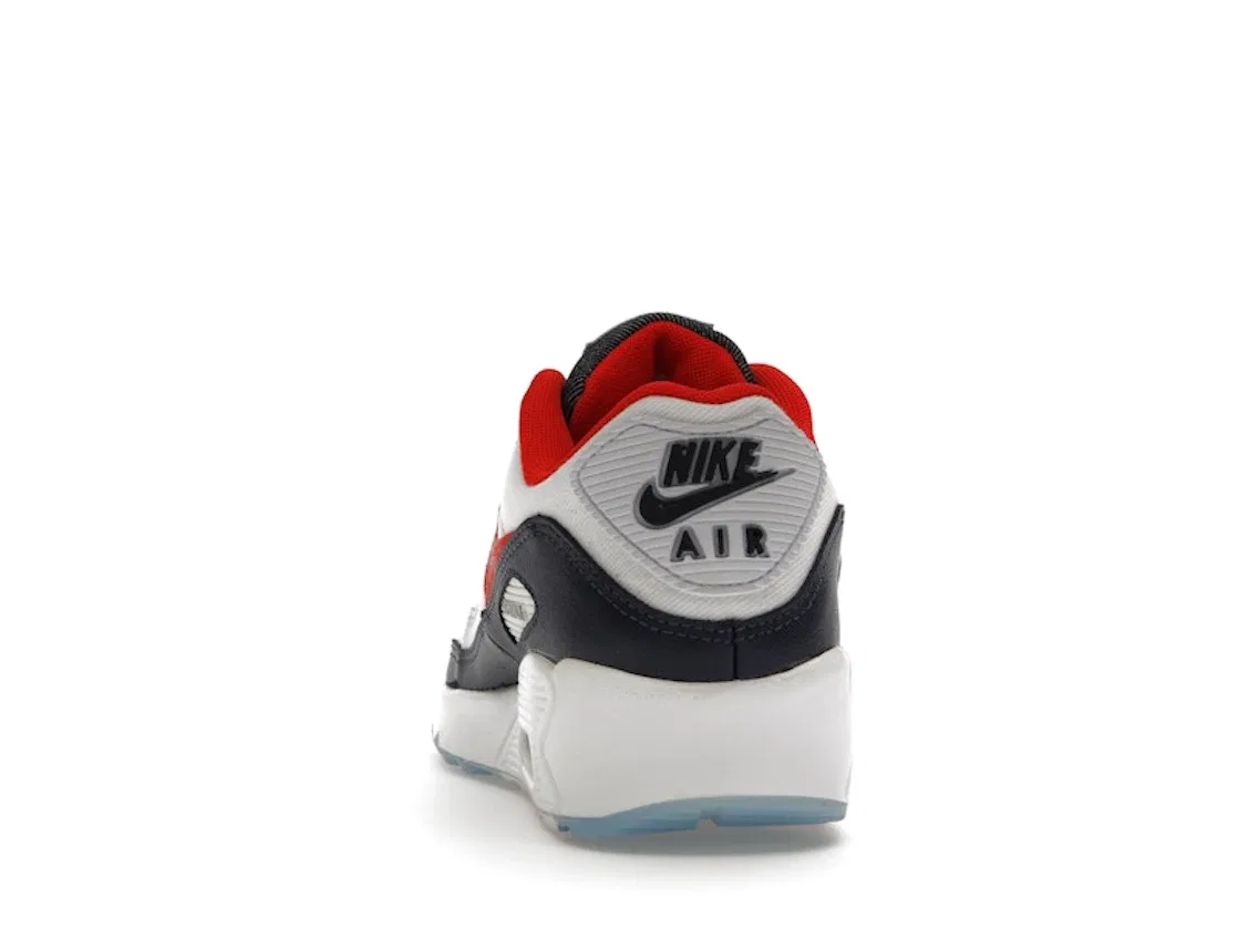 Детские кроссовки Lifestyle Nike Air Max 90, White/Deep Royal/University Red/White — фото 4