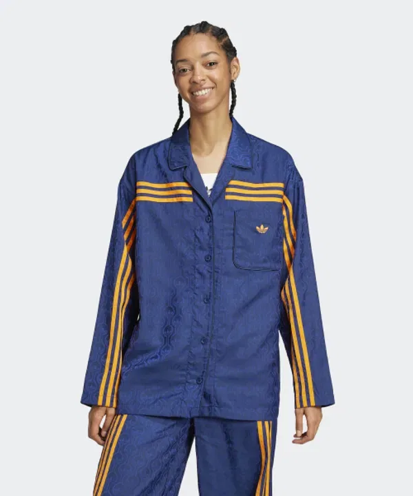 Рубашка 70-х, Adidas, синий