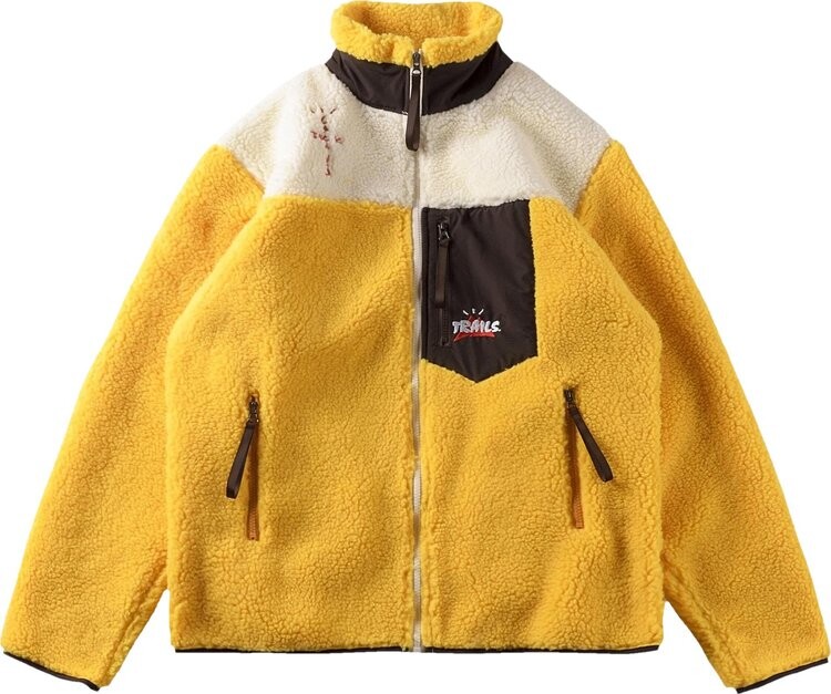 

Куртка Cactus Jack by Travis Scott Cactus Trails Tri-Color Full-Zip Sherpa Jacket 'Multicolor', разноцветный, Желтый, Куртка Cactus Jack by Travis Scott Cactus Trails Tri-Color Full-Zip Sherpa Jacket 'Multicolor', разноцветный