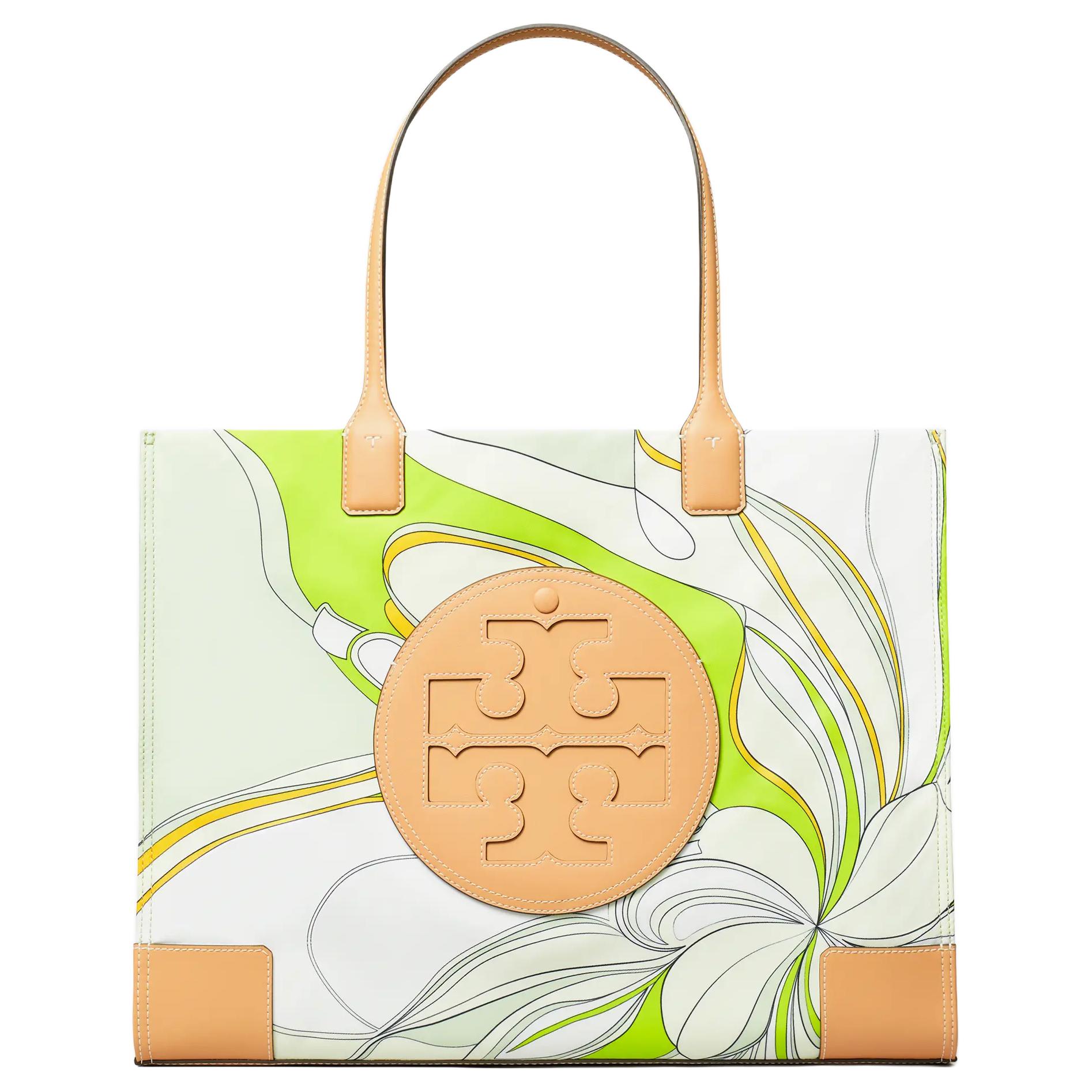 

TORY BURCH Элла перерабатываемый полиэстер сумка-шоппер сумка через плечо кроссбоди женская tulip green