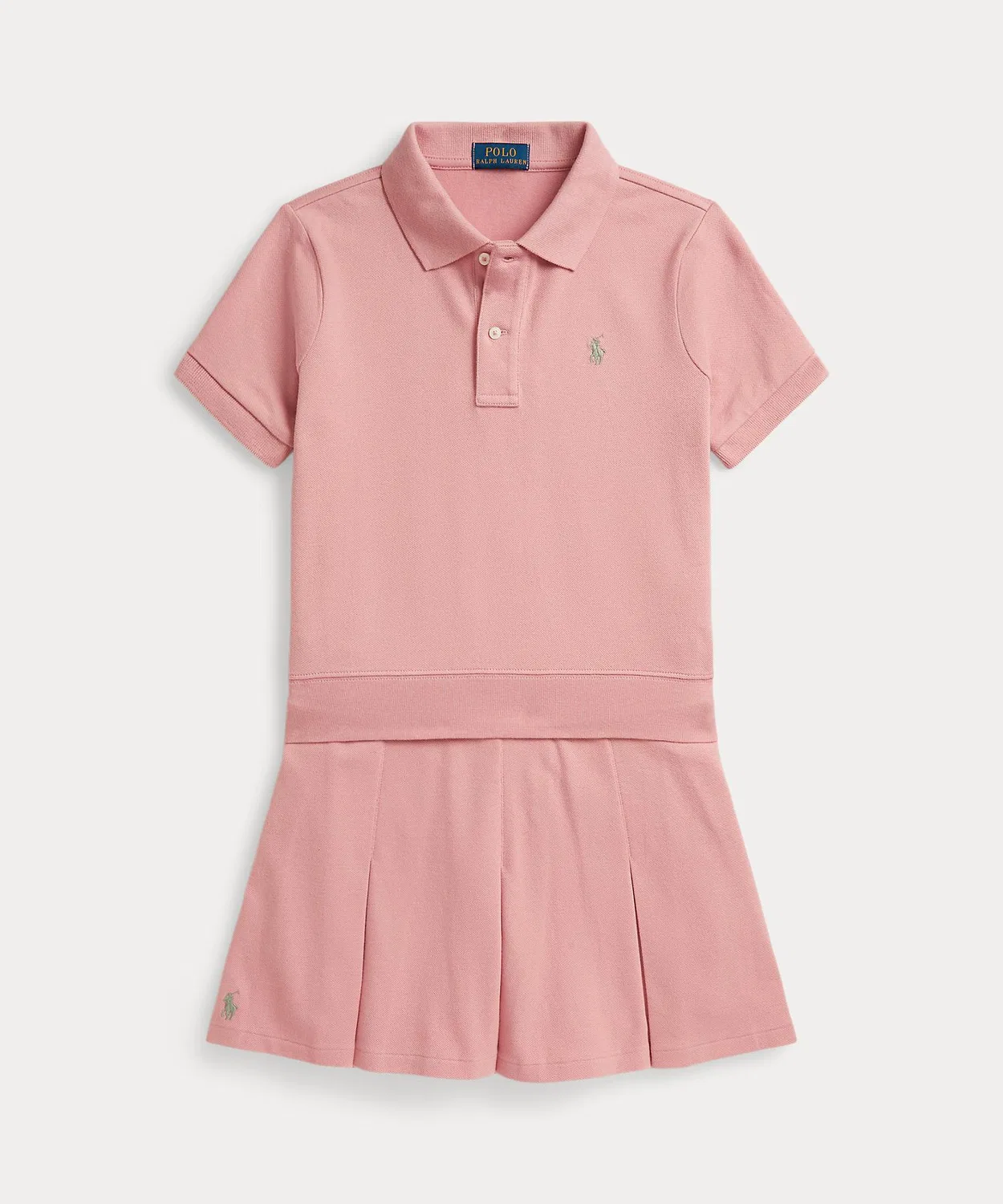 Детский комплект из поло и шорт с юбкой Polo Ralph Lauren Childrenswear, Pink