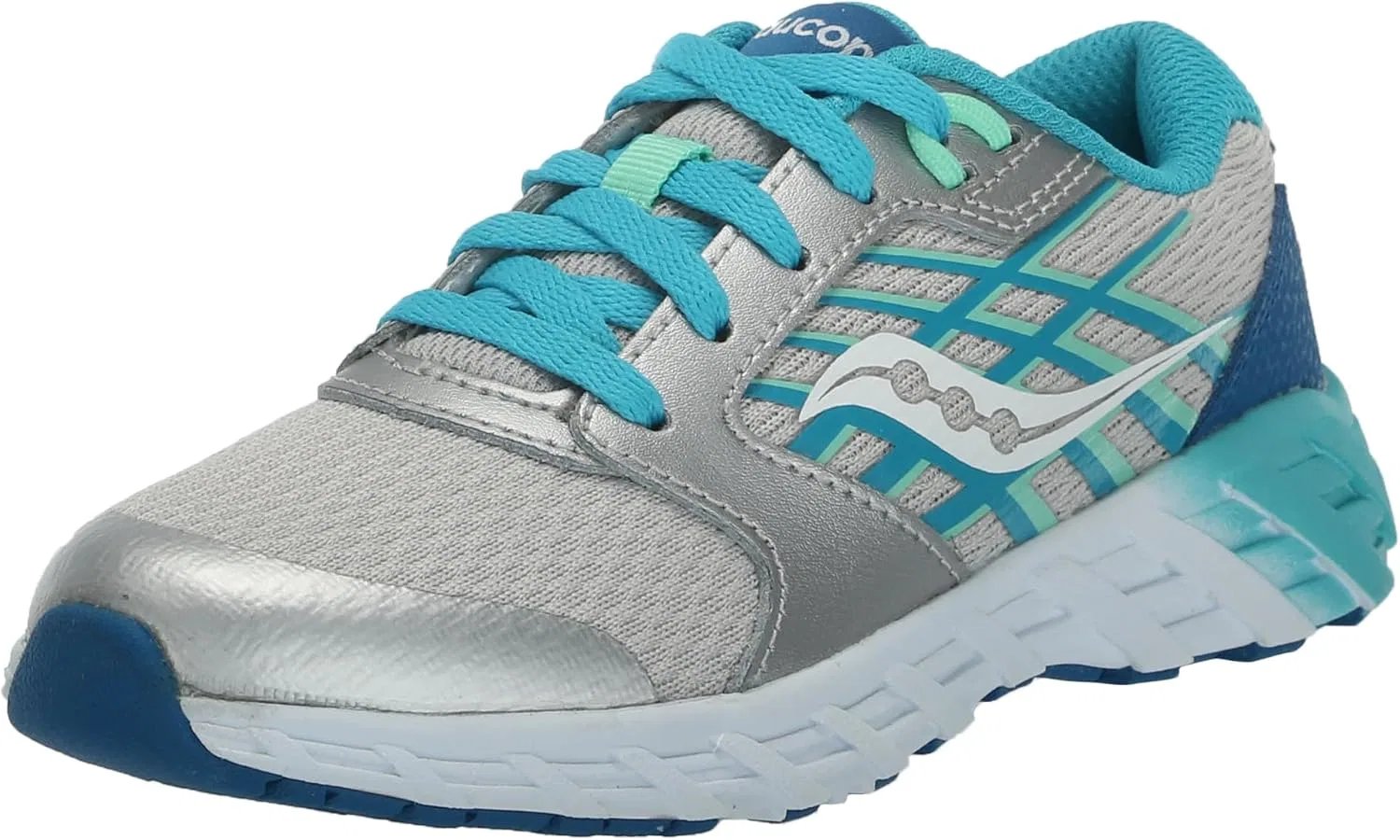 Детские кроссовки для девочек Wind Alternative Closure 2.0 Saucony, Turq/Silver