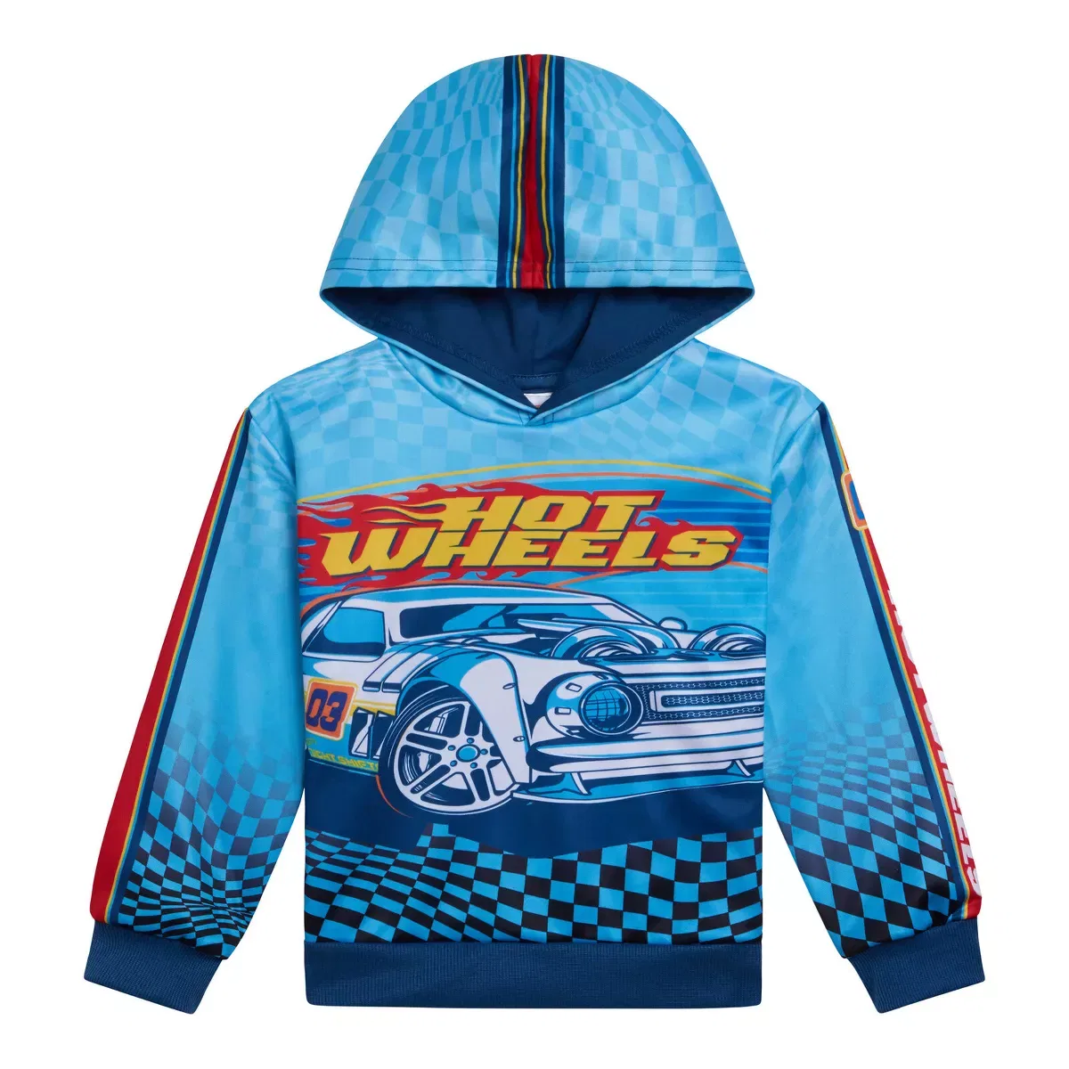 Детский комплект из худи и спортивных штанов с принтом Hot Wheels, Hot Wheels, Blue — фото 2