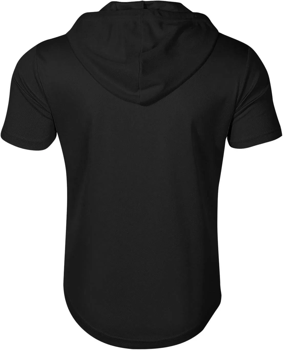 Мужская slim fit футболка с zip-застежкой, Black — фото 4