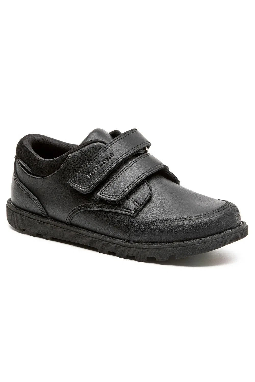 Классические кожаные школьные туфли с двойной лентой Tracer Toezone, Black — фото 2
