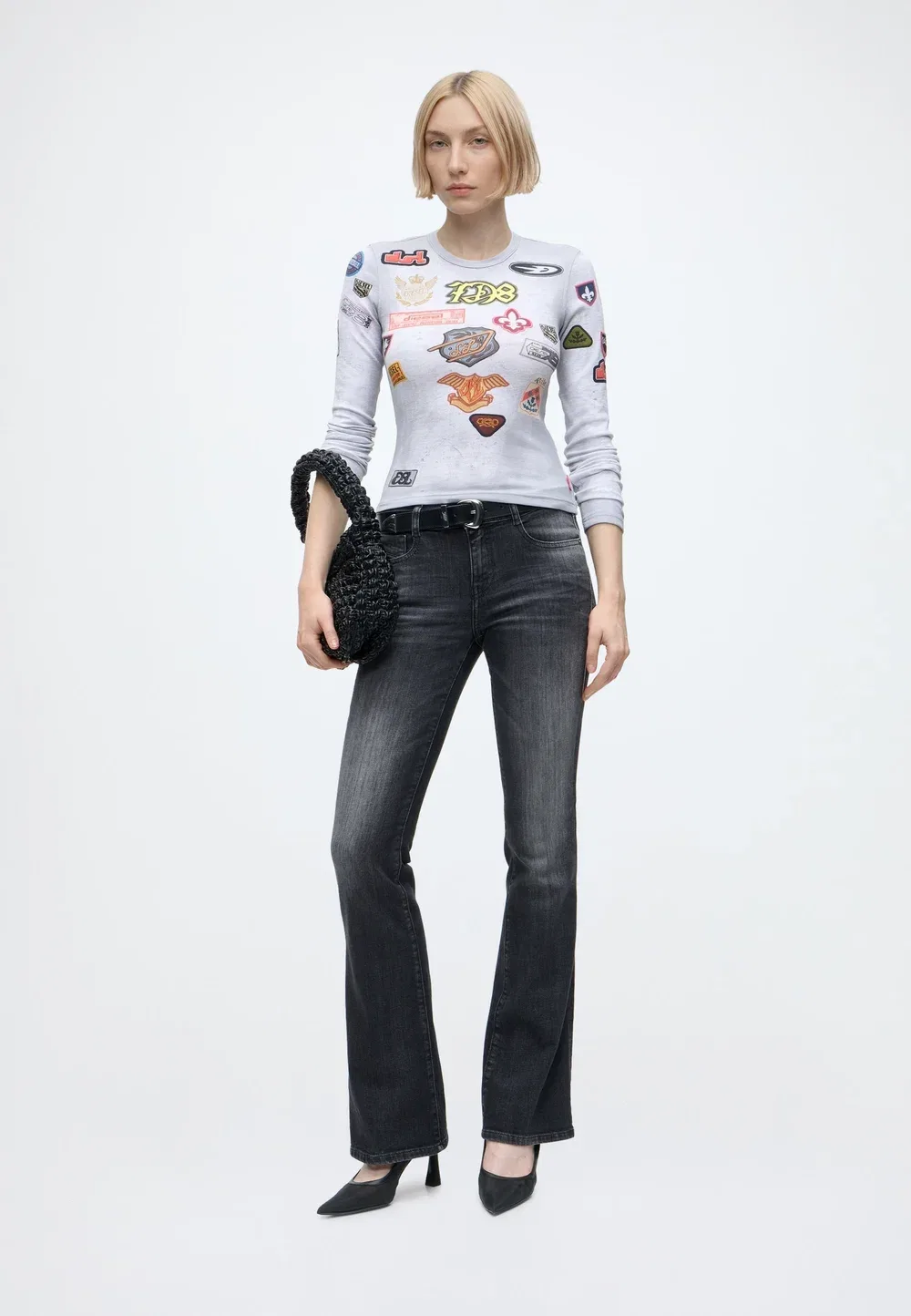 T-Ele-Longsleeve - футболка с длинными рукавами Diesel, 100A — фото 2