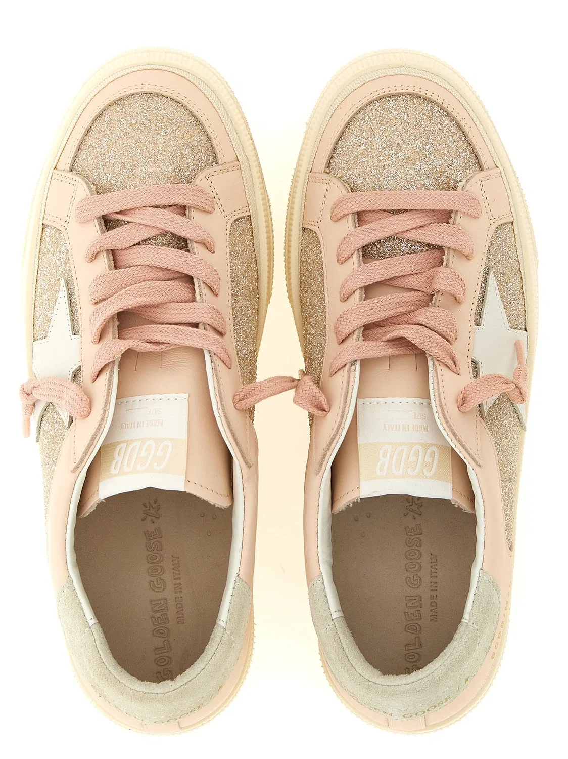 Кроссовки "May" с блестками Golden Goose, розовый — фото 3