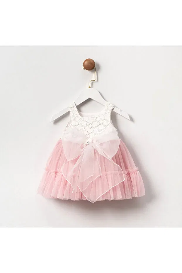 Детское платье для девочек с принтом Ma Moi Baby For A Little Smile, Powder Pink